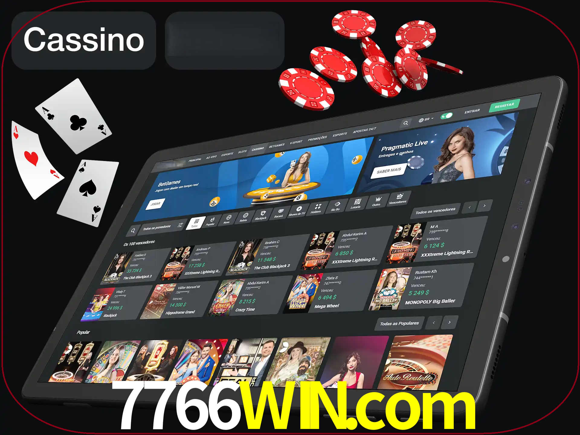 Jogue vários jogos de cassino em nosso cassino.