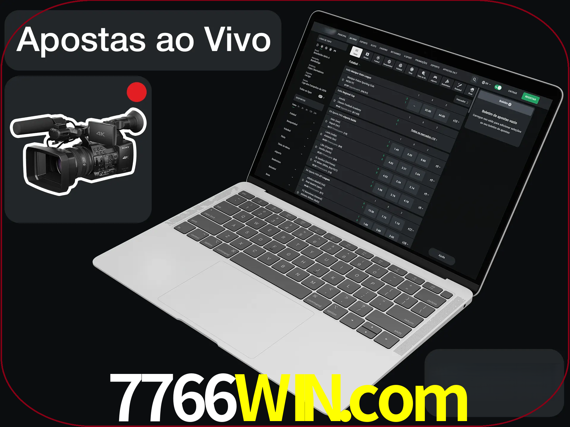 Aposte em formato ao vivo em nosso site.