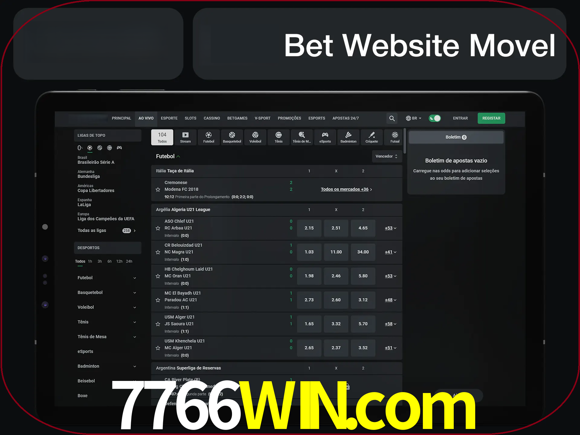 Use nosso website em qualquer dispositivo.